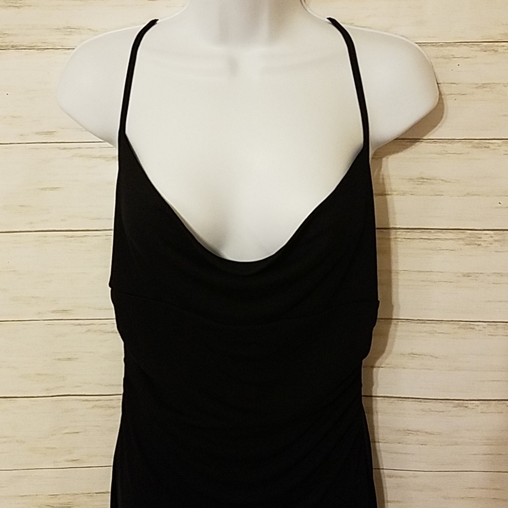 Full length black dress